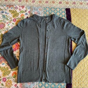 Eddie Bauer gray cardigan sweater medium